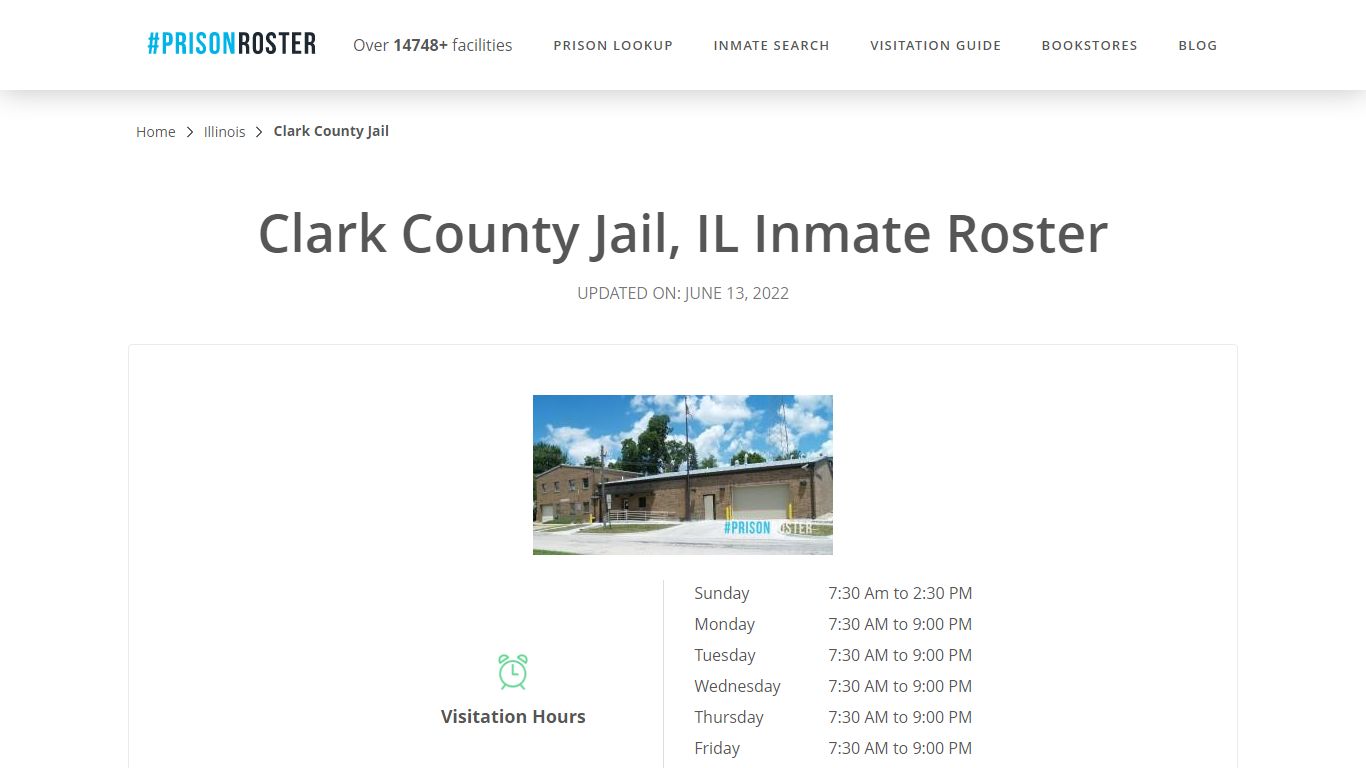 Clark County Jail, IL Inmate Roster